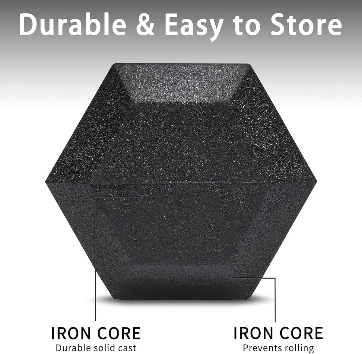 9 Pair Iron and Rubber-Coated Dumbbell Set (450 lbs), 5-45 lbs Hand-Held Free Weights for Strength Training, Hexagonal Rubber Weights with Vertical Storage Rack, Fitness Home Gym Equipment